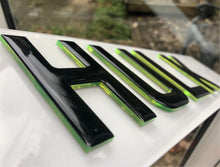 Load image into Gallery viewer, 4D hulk green number plates, 4d plate, 3d gel plates, legal 4d plates, mod my plates