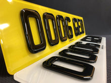 Load image into Gallery viewer, 4D BLACK + GEL | 4D Number Plates - Mod My Plates