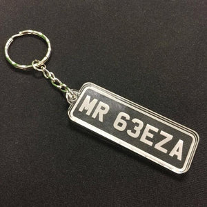 Engraved Reg Number Plate Keyring - Mod My Plates