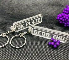 Load image into Gallery viewer, Engraved Reg Number Plate Keyring - Mod My Plates