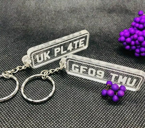 Engraved Reg Number Plate Keyring - Mod My Plates